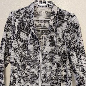 Coldwater Creek Black & White Sheer Jacket